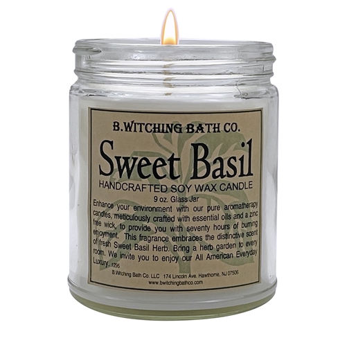 Sweet Basil Handcrafted Soy Wax Candle